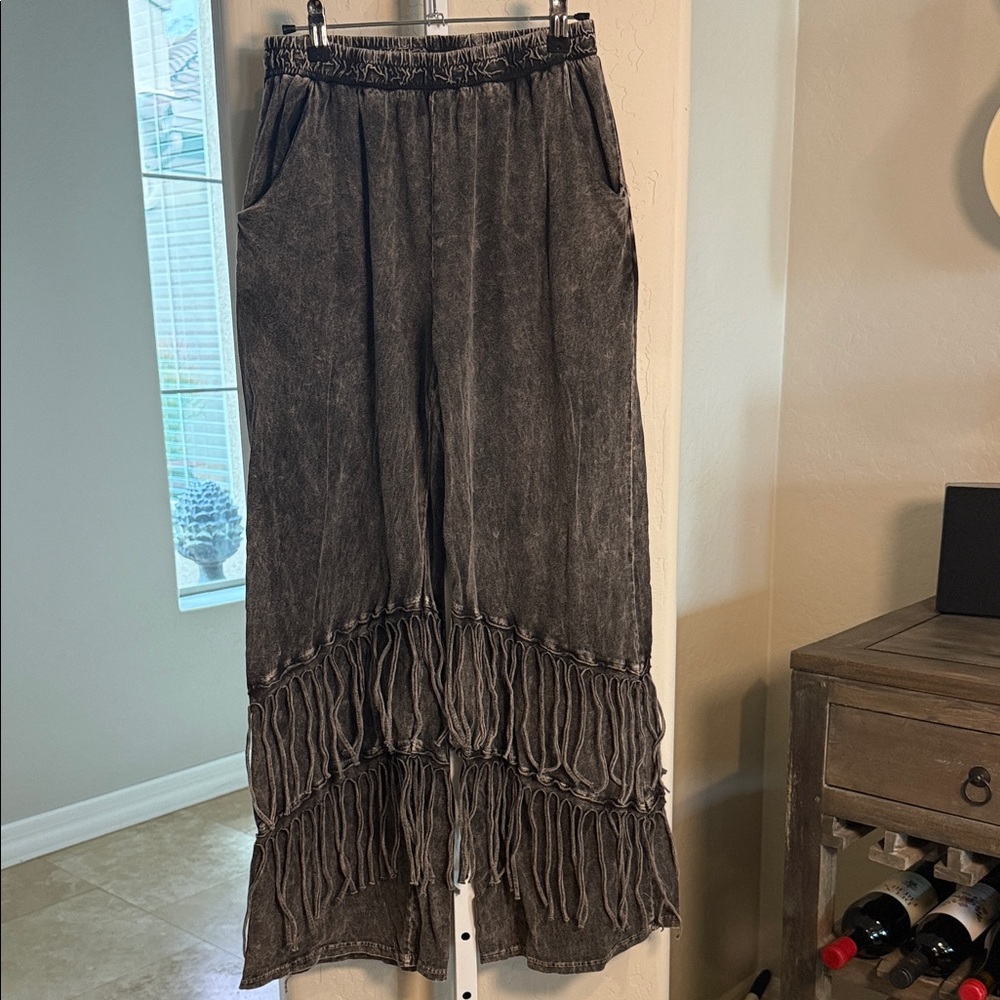 J.Her Dance With Me Mineral Washed Fringe Western Pants - Picture 3 of 10